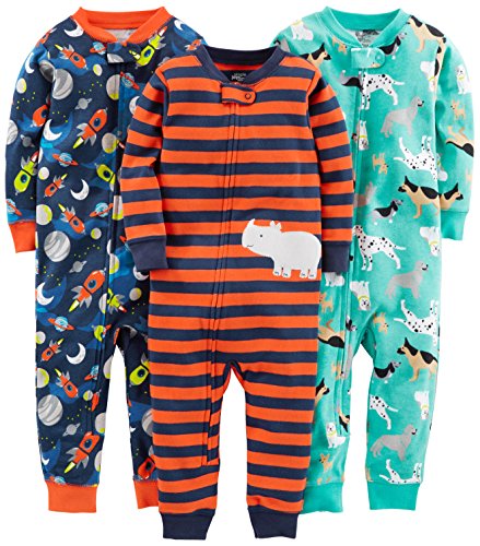 Baby Boys' 3-Pack Cotton Pajamas, 12 Months