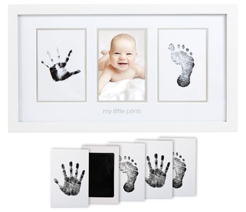 Baby Handprint and Footprint Nursery Photo Frame by Pearhead