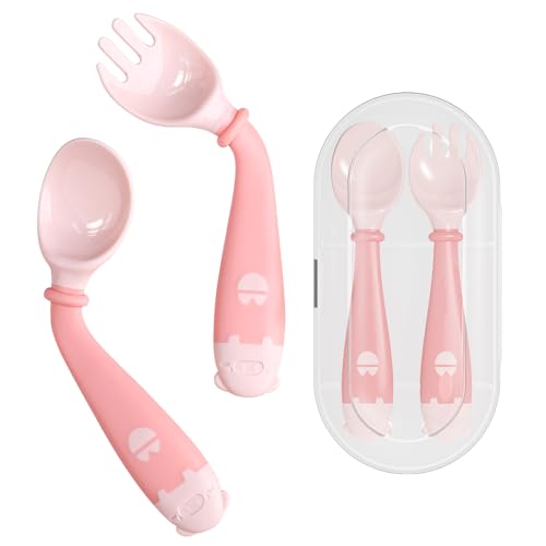 Baby Spoons and Forks Set for Self Feeding