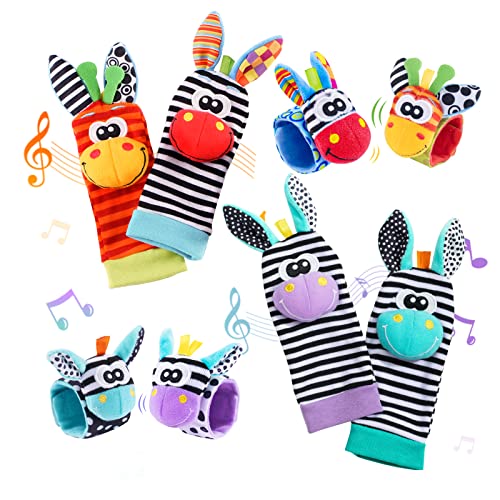 Baby Wrist Rattles & Socks Set