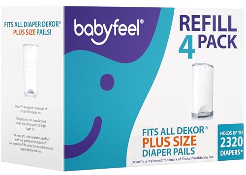Babyfeel Diaper Pail Refills | 4 Pack | Fresh Powder Scent