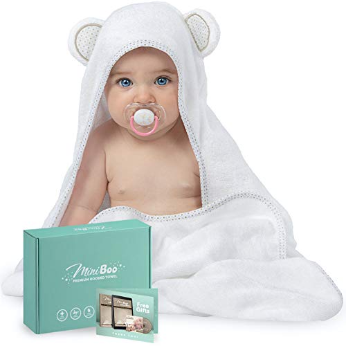 Bamboo Baby Hooded Towel - Soft, Hypoallergenic & Absorbent