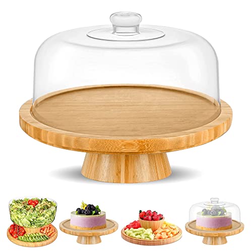 Bamboo Cake Stand Multi Function 6 in 1