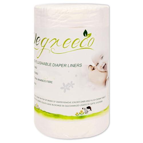 Bamboo Viscose Diaper Liners - Unscented & Chlorine Free - 100 Sheets