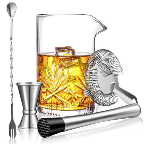 Bartender's Crystal Mixing Glass Kit