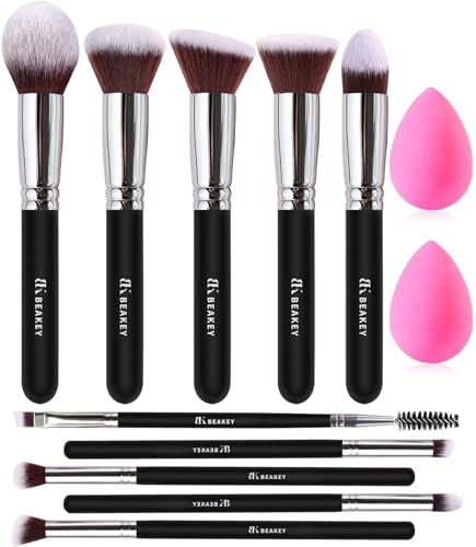 BEAKEY 12Pcs Premium Makeup Brush Set