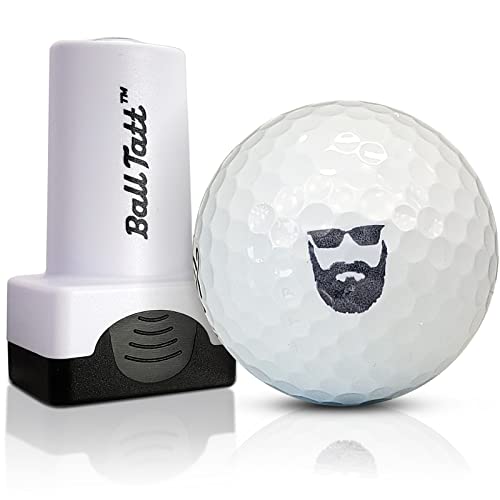 Beard Man Golf Ball Stamp