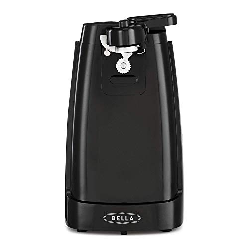 BELLA Electric Can Opener and Knife Sharpener, Stainless Steel Blade