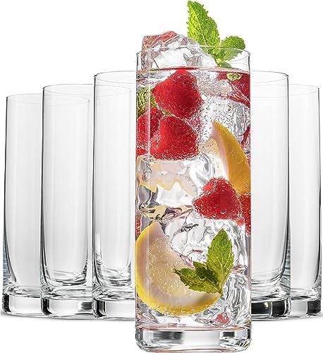 BENETI Premium Glass Highball Drinking Glasses Set