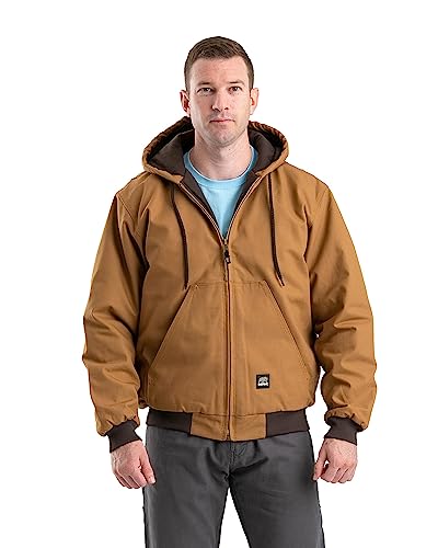 Berne Men's Hooded Jacket, Large, Brown Duck