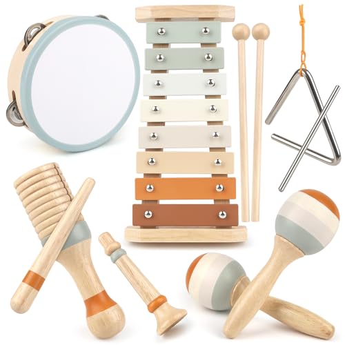 Boho Xylophone and Wooden Percussion Set for Gender Neutral Toddlers - Vanplay