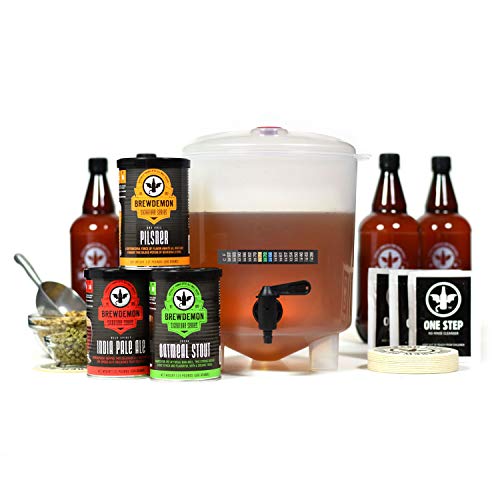 BrewDemon 1-Gallon Craft Beer Kit with Conical Fermenter