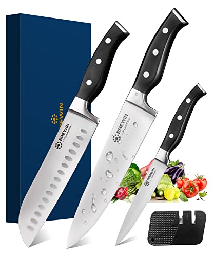 Brewin 3PC Chef Knife Set: High Carbon Stainless Steel