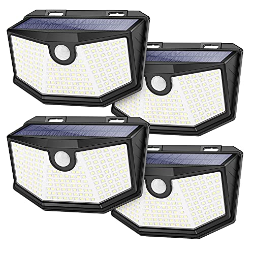 Bright Solar Outdoor Lights - 4-Pack with Motion Sensor