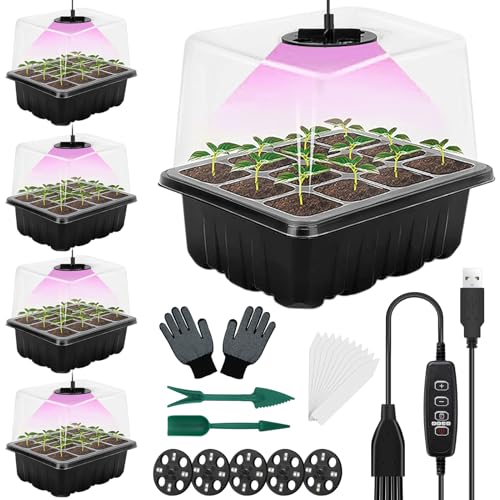 BTYEEUYI Seed Starter Tray with Grow Light