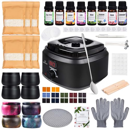 Candle Making Kit for Adults with Wax Melt Warmer - DIY Starter Supplies