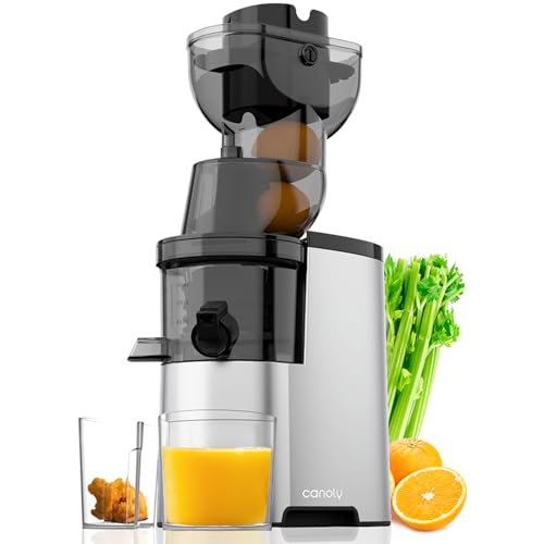 Canoly 3.5" Slow Cold Press Masticating Juicer for Vegetables and Fruits