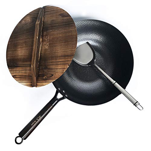 Carbon Steel Wok for Electric, Induction & Gas Stoves
