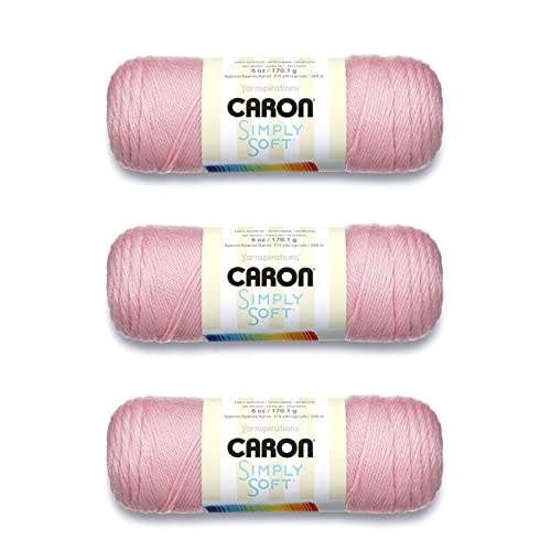 Caron Simply Soft Pink Yarn 3 Pack