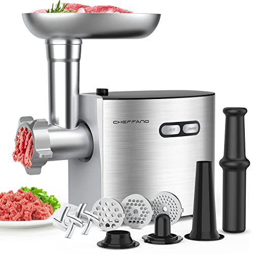 CHEFFANO 2600W Max Stainless Steel Electric Meat Grinder