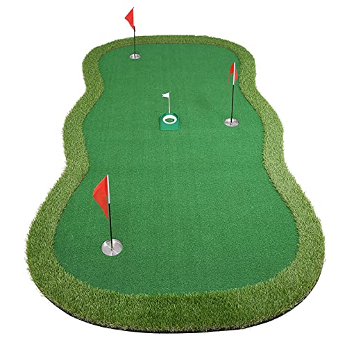 Chriiena Large Professional Golf Putting Green Mat for Indoor/Outdoor Training