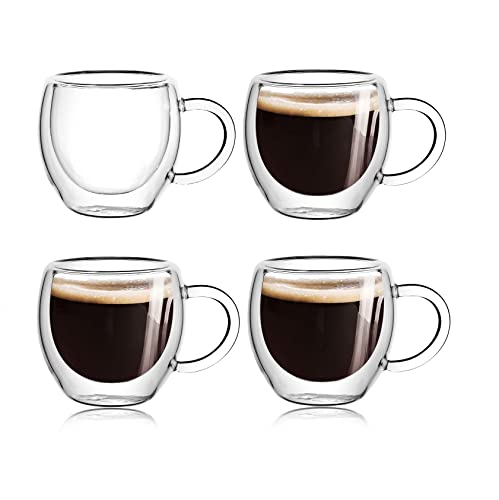 Clear Espresso Cups with Handle