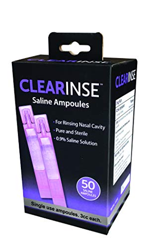 Clearinse 0.9% Saline Ampoule Pods - 50ct | Single-Use Nasal Rinse Solution