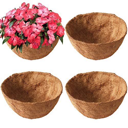 Coco Liners for Hanging Baskets - 4 Pack 12 Inch Round