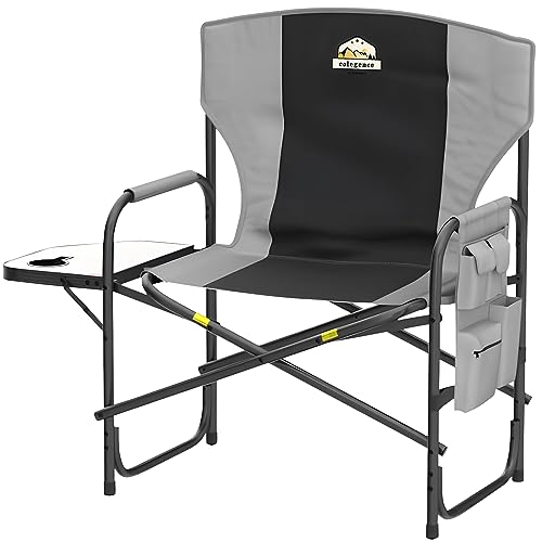 Colegence Heavy Duty Folding Chair with Cup Holder and Adjustable Table