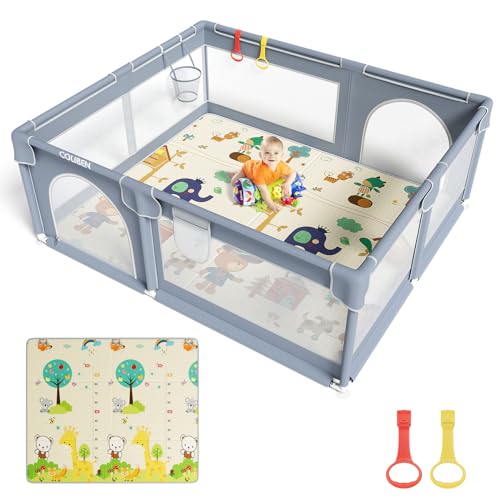 COLIBEN Baby Playpen with Folding Mat