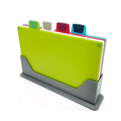 Color-Coded Cutting Board Set with Storage Stand