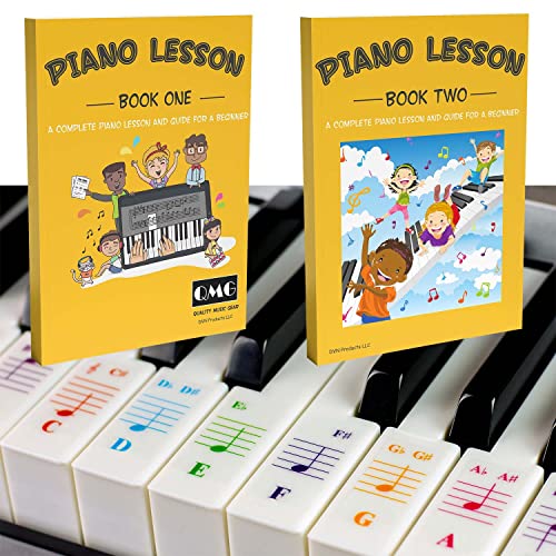 Color Piano Keyboard Stickers & Music Lesson Book for Kids