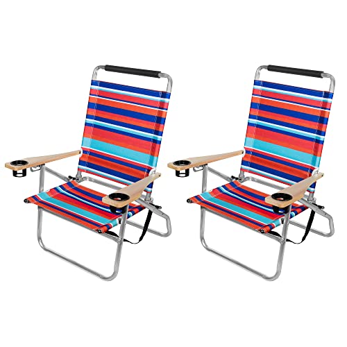 Colorful Foldable Reclining Beach Chairs
