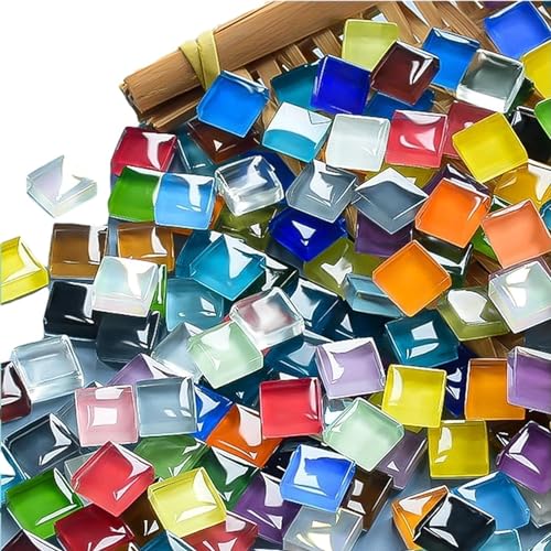 Colorful Glass Mosaic Craft Tiles Set