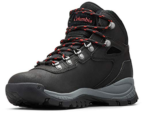 Columbia Newton Ridge Plus Waterproof Hiking Boot - Black/Poppy Red - Size 9.5