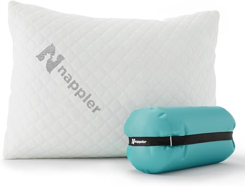 Compact Memory Foam Travel Pillow with Contoured Support by Nappler