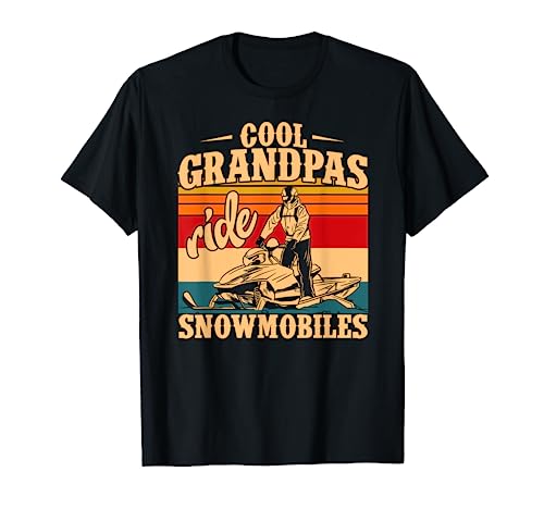 Cool Grandpas rides Snowmobiles Snowmobile Snowmobiling T-Shirt