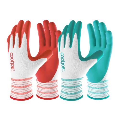 COOLJOB Women's Gardening Gloves - 6 Pairs