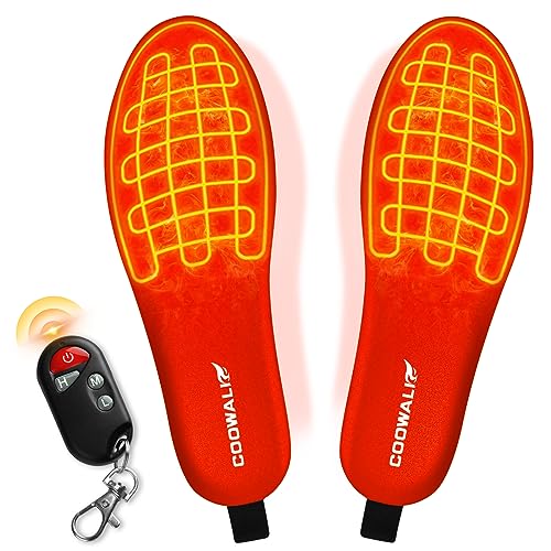 Coowalk Heated Insoles: Rechargeable Foot Warmer with Remote Control