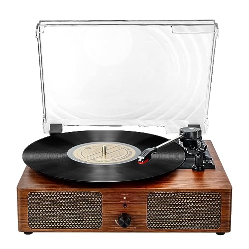 Cotsoco Bluetooth Record Player with USB, Speakers & Vintage Design