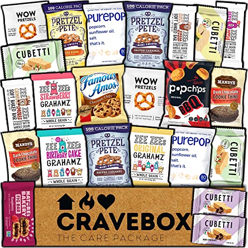 CRAVEBOX Gourmet Snacks Care Package for College & Office