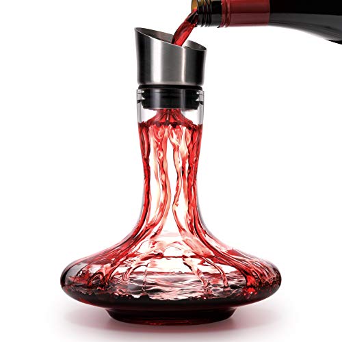 Crystal Glass Wine Decanter with Aerator