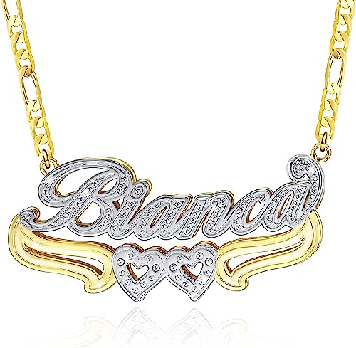 Custom Name Necklace 18k Gold Plated Pendant