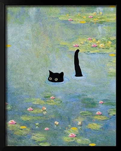 Cute Cat Poster Canvas Wall Art
