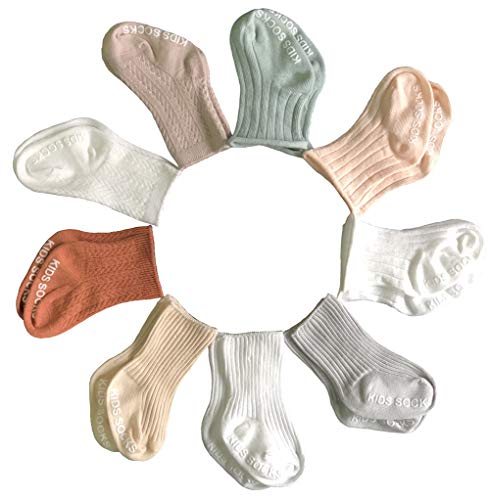 Cute Combed Cotton Baby Boy Socks (0-6 Months, 9 Pairs)