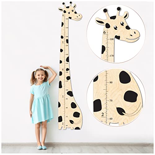 Cute Giraffe Wooden Growth Chart