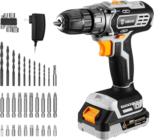 DEKOPRO 20V Cordless Drill Set with Battery and Charger