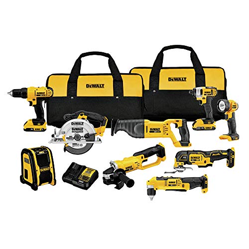 DEWALT 20V MAX 9-Tool Cordless Power Tool Set with Batteries and Charger