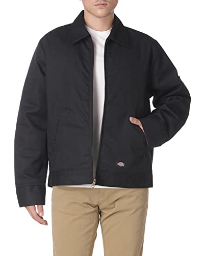 Dickies Men's Insulated Eisenhower Front-Zip Jacket, Black, X-Large/Regular