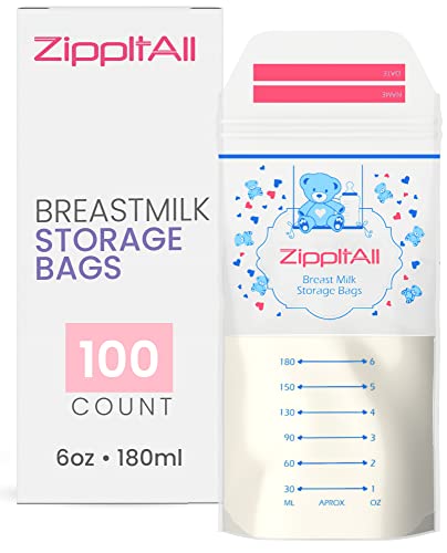 DiRose 6oz Breastmilk Storage Bags - 100 Count